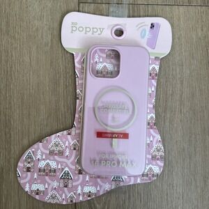 XO Poppy iPhone 16 Pro Max Mage Safe Pink Phone Case Holiday NEW